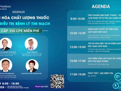 Hội thảo trực tuyến: CHUẨN HOÁ CHẤT LƯỢNG THUỐC TỐI ƯU ĐIỀU TRỊ BỆNH LÝ TIM MẠCH